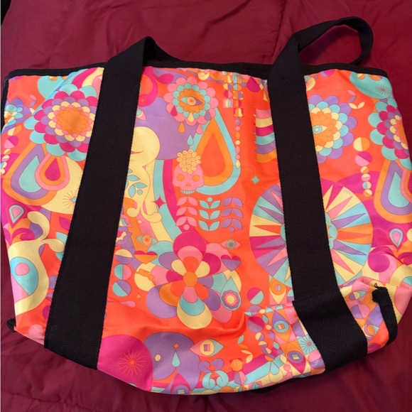 Amika Orange and Pink Tote Bag with Vibrant Design - Picture 3 of 5